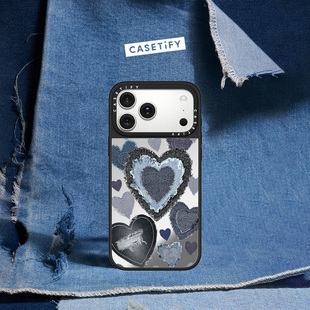CASETiFY 丹宁宣言系列 甜酷心跳 适用于苹果iPhone17ProMax/17Pro/Air/16ProMax/16Pro牛仔风镜面手机壳