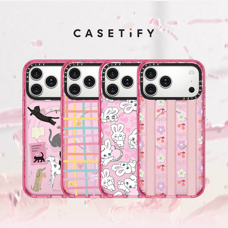 CASETiFY 粉红泡泡系列 强韧防摔手机壳 MagSafe兼容 适用于苹果iPhone17ProMax/17Pro/16ProMax粉色手机壳