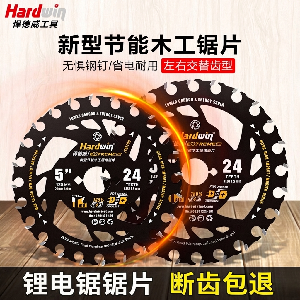 悍德威锂电锯片节能省电款