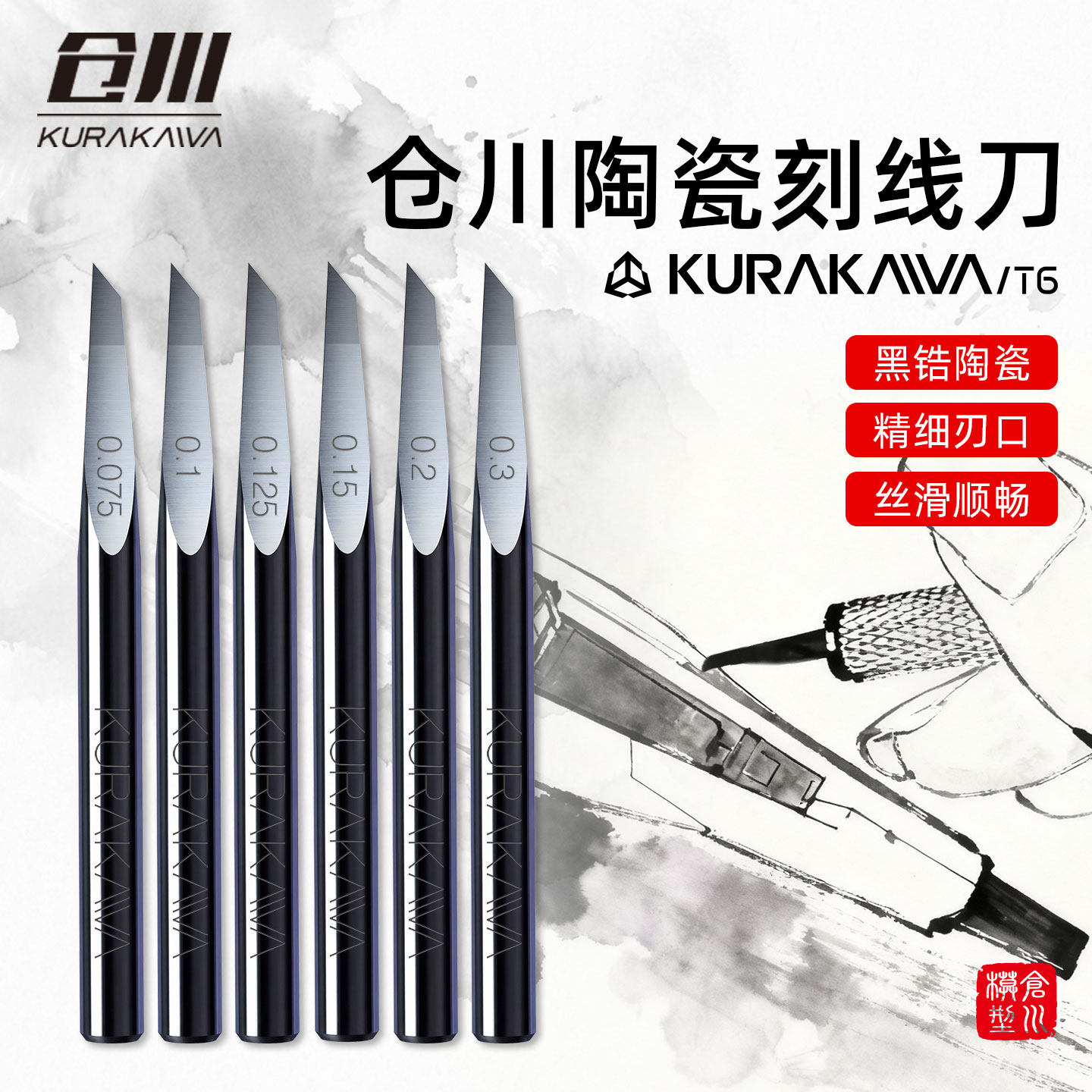 仓川T6陶瓷刻线刀高达模型推刀军模GK细节改造工具手办制作雕刻刀,五金/工具,雕刻刀,淘宝优惠券,粉丝福利购,淘宝优惠卷