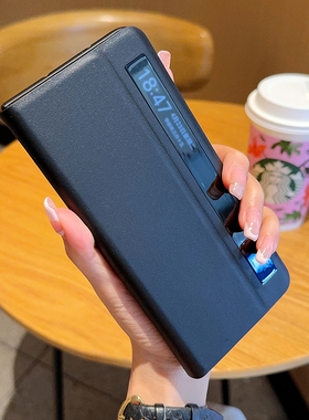 高档雅黑色翻盖适用荣耀MagicVS2折叠机手机壳皮纹MagicVS2保护壳翻盖皮套全包防摔创意个性雅黑色时尚