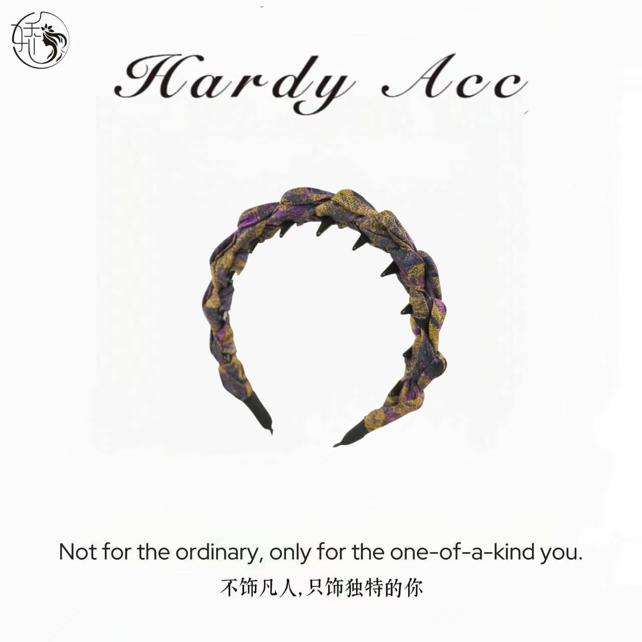 原创百搭轻奢设计款女高颅顶复古时尚限定高级面料倒叉梳头箍发饰