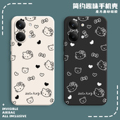 适用小米红米Turbo5Max手机壳2602BRT18C线条凯蒂软胶Trubo5mas全包TedmiTurbo防摔Redmi套男女Tubor新款 外壳