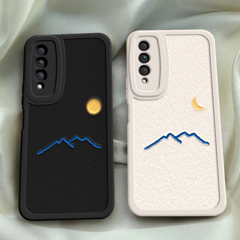 油画月亮华为荣耀x20se手机壳适用chl一an00新款honorx软硅胶honor