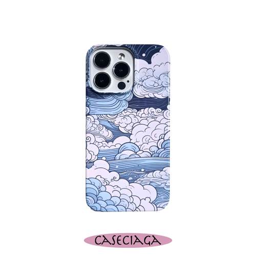 CASECIAGA和风手绘海浪菲林手机硬壳苹果安卓原创小众