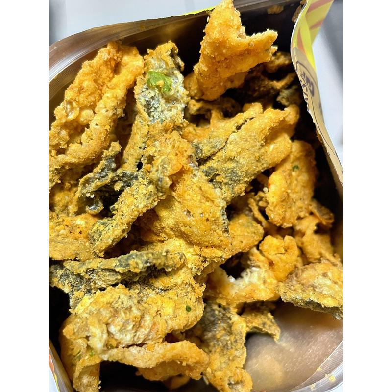 蛋黄鱼皮香脆鱼皮油炸鱼皮咸蛋黄涂层鱼皮酥脆海味鱼皮即食鱼皮