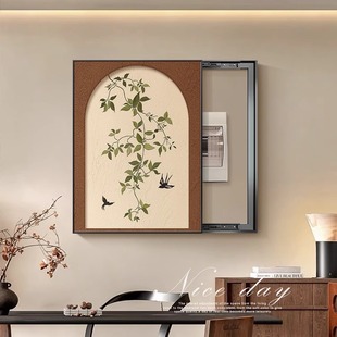 中古风电表箱装饰画竖款配电箱弱电箱挂画遮挡电闸盒开关盖板壁画