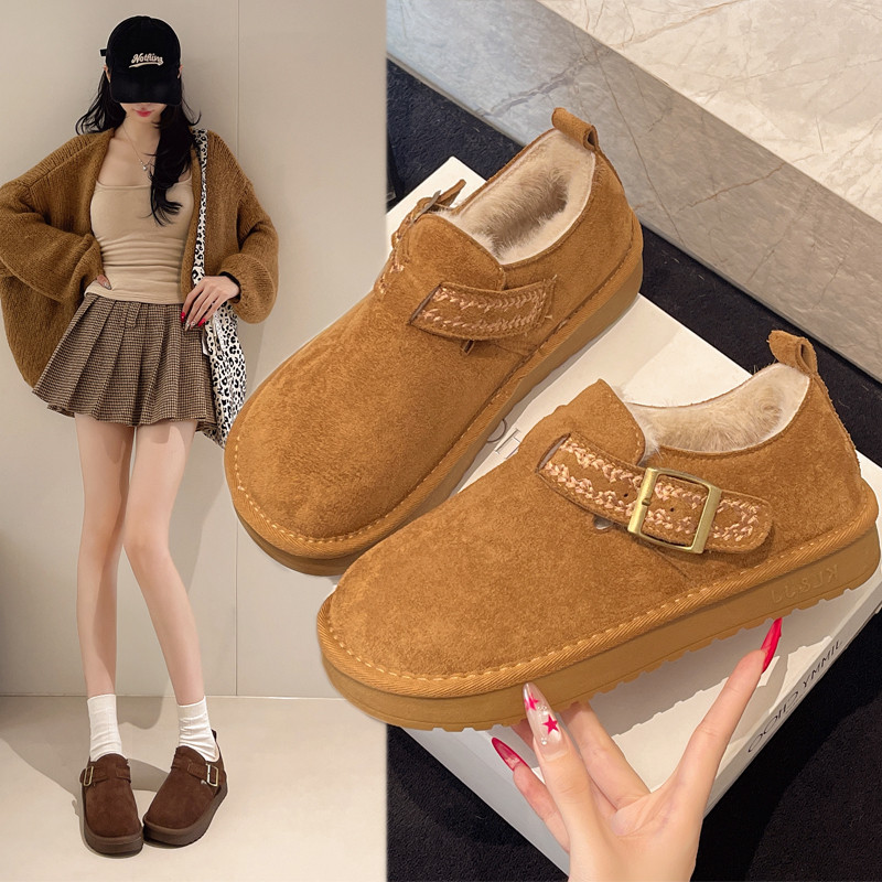 勃肯棉鞋女款2026春秋新款加绒加厚懒人平底一脚蹬博肯豆豆0115w,女鞋,勃肯鞋/软木鞋,淘宝优惠券,粉丝福利购,淘宝优惠卷