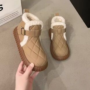 网红款雪地靴冬季加厚新款保底包东北棉软女加绒暖厚面鞋鞋防水防