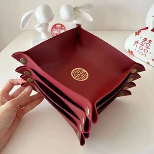 网红款早生贵子收篮喜糖盘床摆礼新置庆装饰子纳果压件婚房布婚干