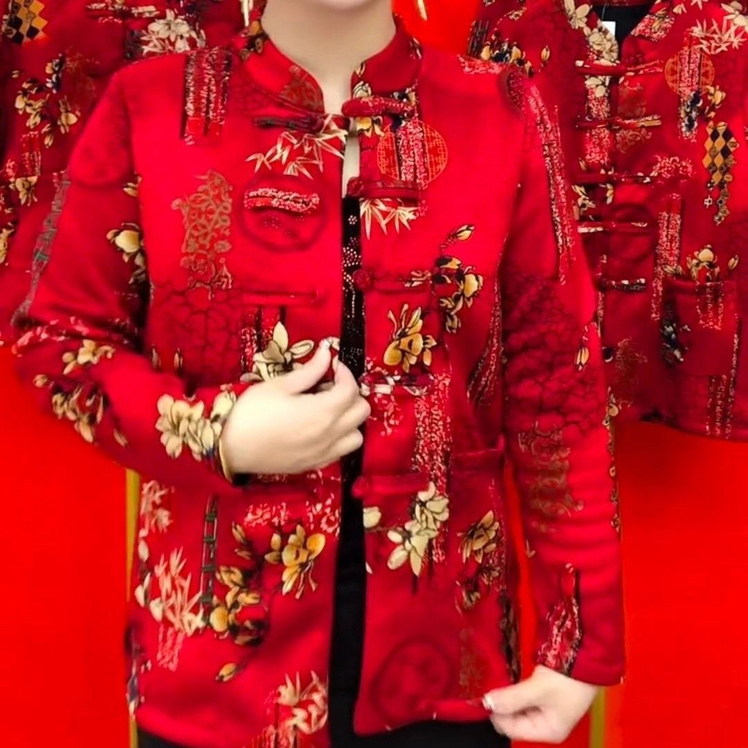 网红款本绒妈衫02中老年