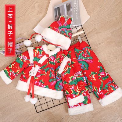 网红款大花装加厚过年服