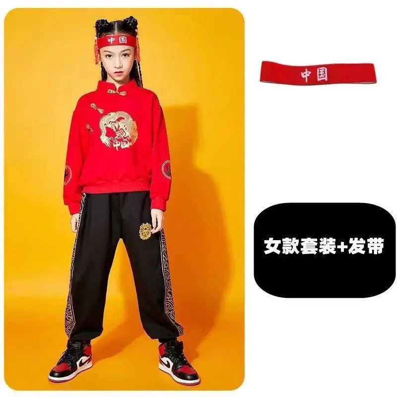 网红款元童服风红爵套装