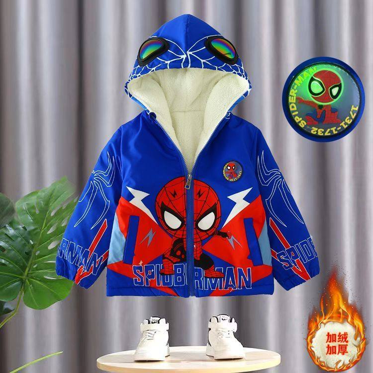 网红款024侠加绒袄保暖小冬男孩儿童厚外灯2蜘蛛童装棉服加套亮,童装/婴儿装/亲子装,唐装,淘宝优惠券,粉丝福利购,淘宝优惠卷