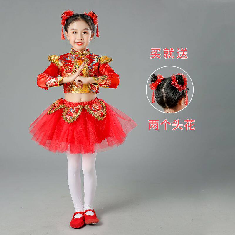 网红款儿童六一元庆演服