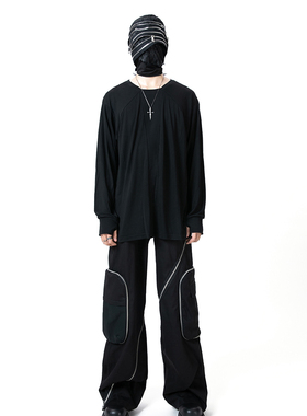 ACYCLIC_无环 外骨骼结构拼接长袖 解构拼接暗黑忍者袖打底