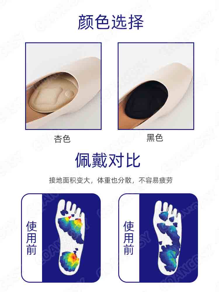 GERMAN BRAND FOREFOOT PAD ANTI-PAIN PAD WOMENS THICKENED HALF-SIZE PAD HIGH HEELS DO NOT TIRE THE FOOT ARTIFACT ANTI-SLIP AND ANTI-ABRASION FEET