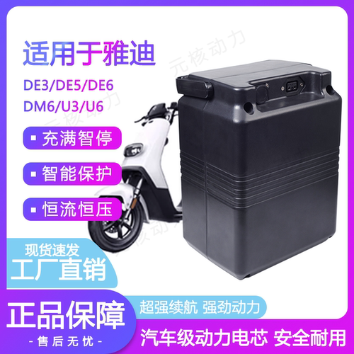 适用雅迪48V20A电动车锂电池DE3DE8DT3DT5DT6DM6U3U6H便捷式