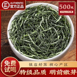 毛尖茶叶2025新茶明前特级绿茶浓香型官方旗舰店罐装礼盒装500g