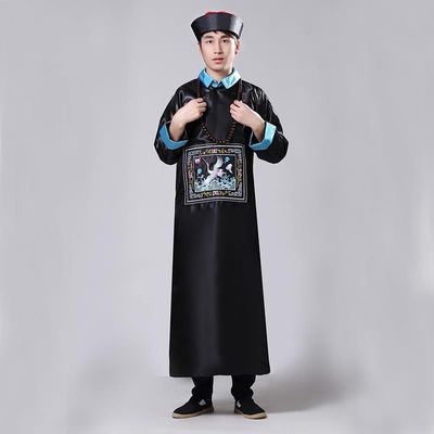 清朝官服官员一品大臣僵尸服装COS万圣节表演服太监服包邮古装