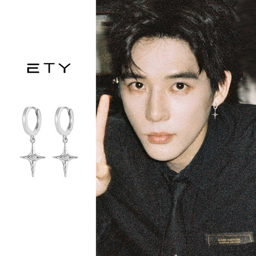 十字架耳钉吊坠男生新款