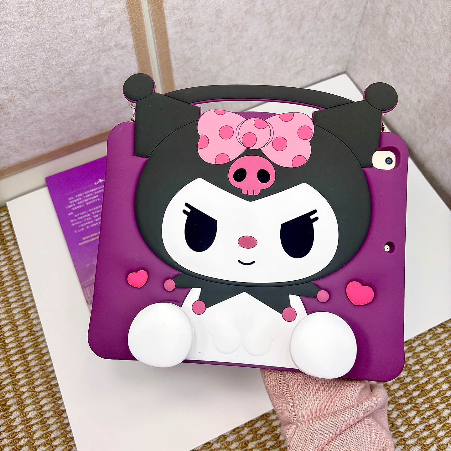 双脚伸缩支架手提库洛米适用红米pad2保护套redmipadse带笔槽三星a11+硅胶a9plus可爱a8卡通a7/s6lite平板壳