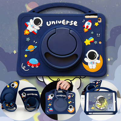 手提宇航员360度旋转支架oppoPadse平板保护套带笔槽oppoPad3Pro保护壳oppoPadAir2硅胶卡通全包防摔软壳适用