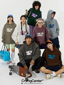 CryingCenterlogo印花新版 哭喊中心 型加绒加厚新疆棉连帽卫衣