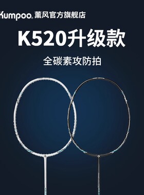 薰风K520羽毛球拍超轻入门级全碳素专业训练耐打单拍熏风K520PRO