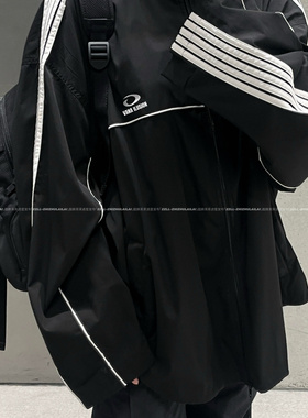 「五条杠系列」VANA ILUSION 80支高密织带校服拉链夹克男女外套