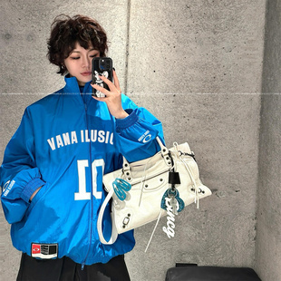 篮球数字01字母拉链夹克男女外套潮 ILUSION 「钱锟同款 」VANA