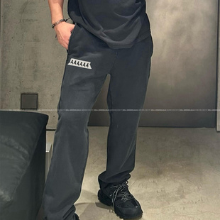 VANA 情侣款 ILUSION 男女长裤 潮 印花水洗黑卫裤 「26SS胶带系列」