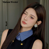 Masion 感几何满钻耳钉 2025年春夏新款 Wester 黄霄云同款