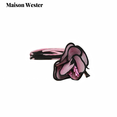 Masion Wester夏季新款官方流行氛围感雪纺花朵领花朵Choker
