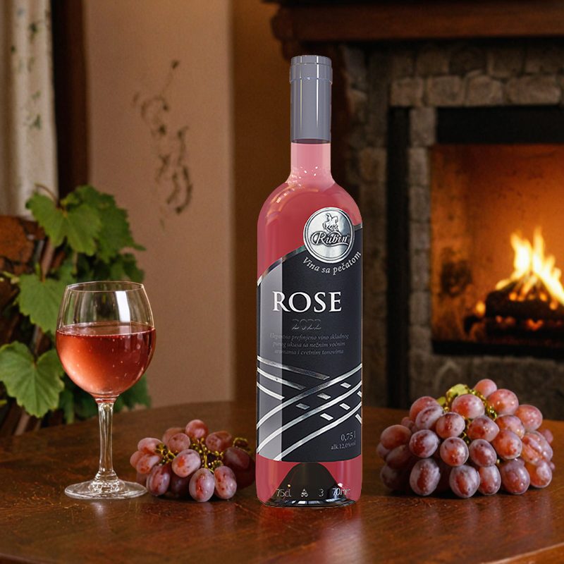 【塞尔维亚国家馆】原瓶进口红酒Rubin酒庄鲁宾ROSE桃红葡萄酒