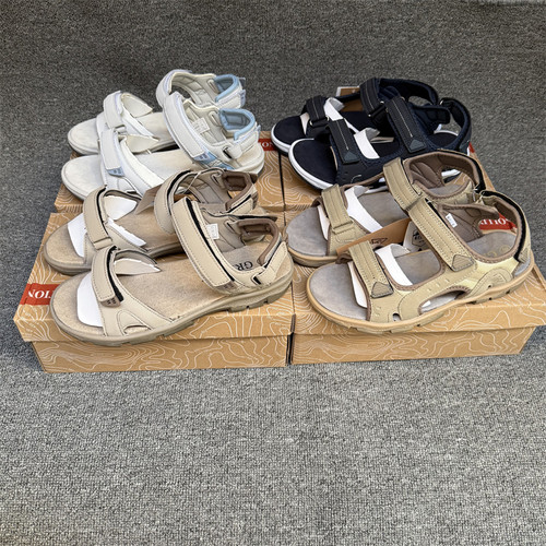 出口欧洲外贸原单夏季女士凉鞋露趾休闲防滑魔术贴沙滩鞋大码凉鞋