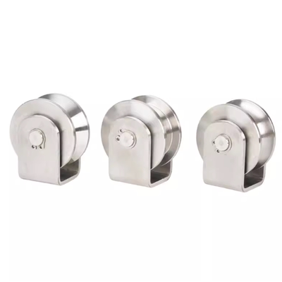 304不锈钢轨道轮u型V型H型起重钢丝定滑轮导轨导向轮机械定制轴承