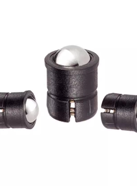 黑色塑料尾端开一字槽 压入式球头柱塞GN614.5-4/5/6/8/10-KU-KD