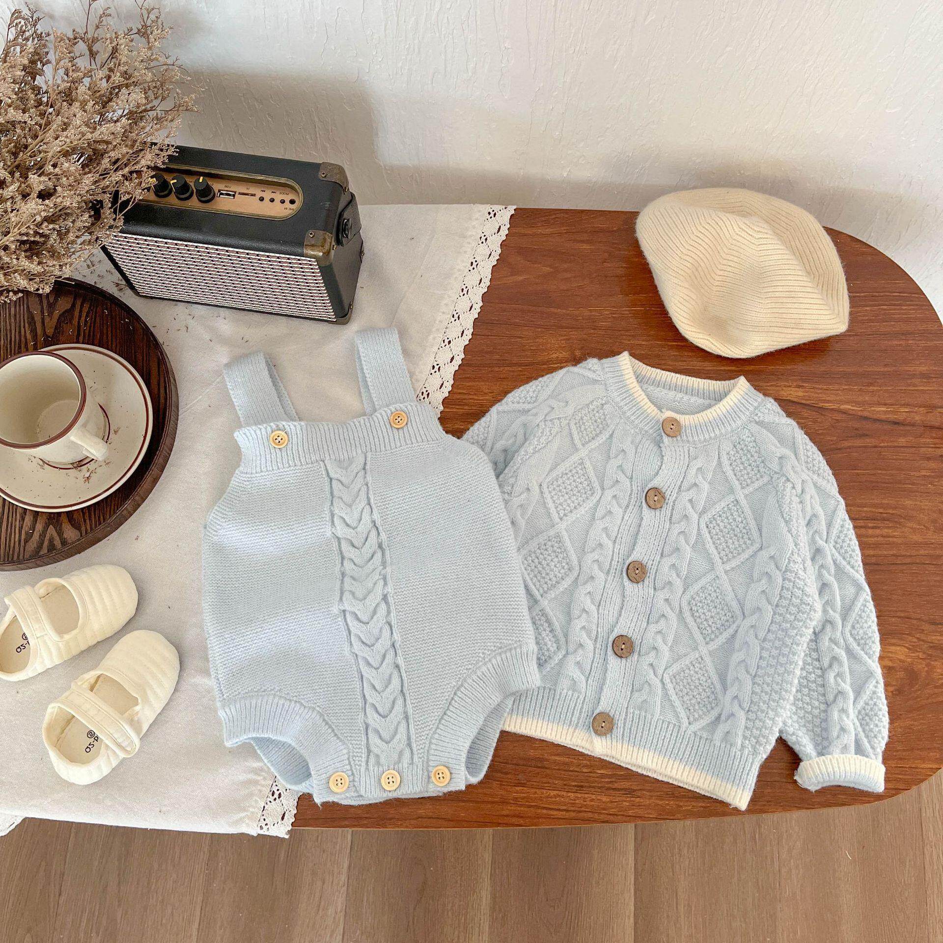 7个月女宝宝秋套装秋冬女宝衣服婴儿衣服春秋装洋气背带连体衣裤
