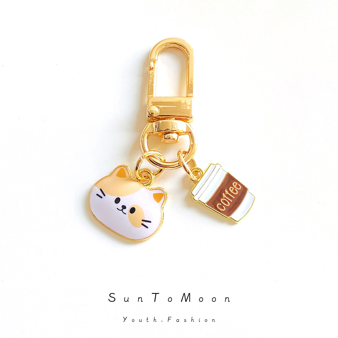 可爱软萌猫咪咖啡小挂件u盘AirPods防丢迷你钥匙扣情侣卡通饰品,服饰配件/皮带/帽子/围巾,钥匙扣,淘宝优惠券,粉丝福利购,淘宝优惠卷