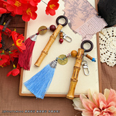 新中式 节节高升古风竹子钥匙扣创意复古情侣包包挂件配饰小礼物