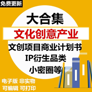 文化创意产业园策划方案文创项目商业计划书ip衍生品文创类运营