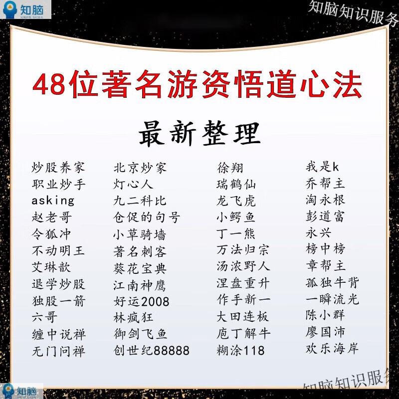 炒股票48位游资悟道养家心