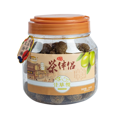 海珠园茶伴侣甘草榄500g闽南茶配
