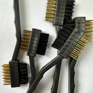 九匹马高尔夫球杆清洁刷双面毛刷球刷钢丝铜丝刷高尔夫配件