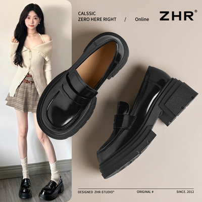 则则厚底英伦乐福鞋女学院风皮鞋