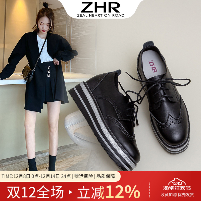 2023年坡跟小皮鞋英伦