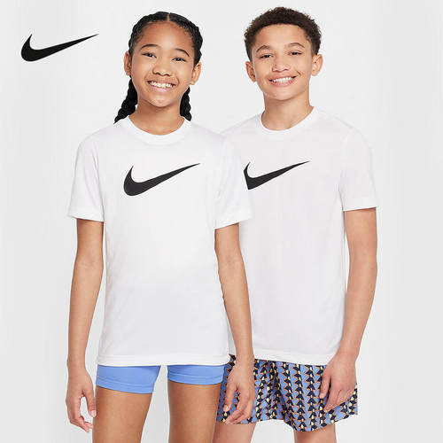 NIKE耐克男女童短袖夏季新款儿童运动休闲透气T恤FZ5199-100