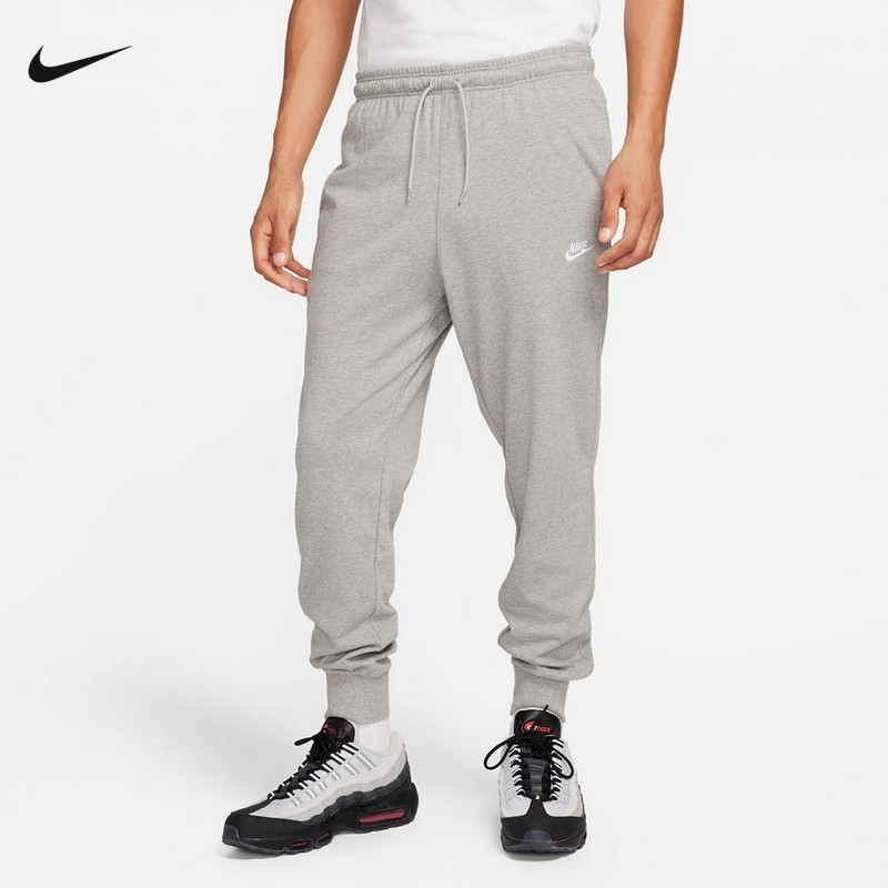 NIKE耐克男子长裤宽松篮球裤亲肤透气灰色束脚运动卫裤FQ4331-063