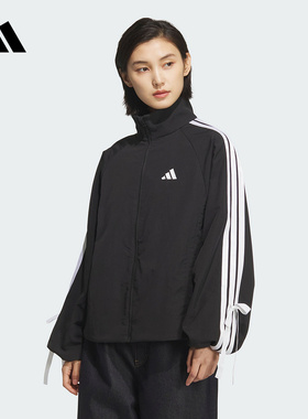 【尖货】阿迪达斯秋女三条纹舞动系列拒水运动休闲夹克外套KT5003